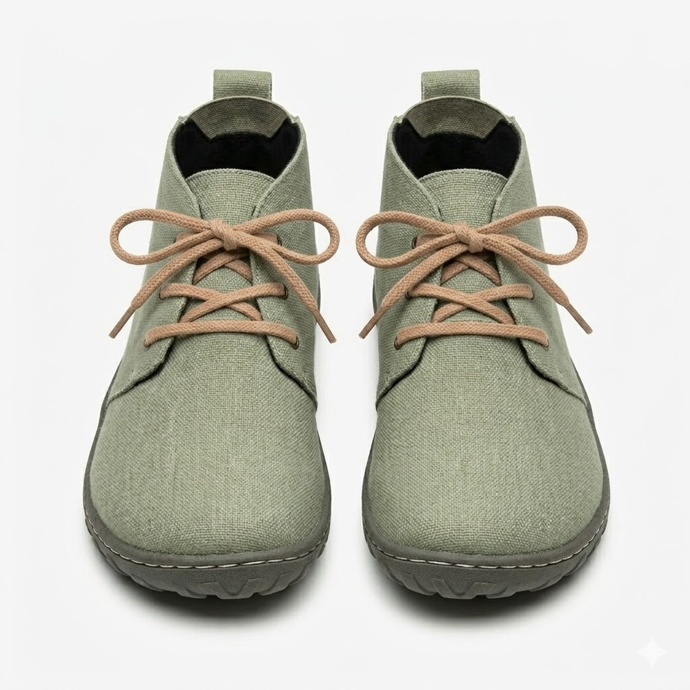 Cushe C Slipper Chukka Youth 6 Sand Khaki Canvas Lace Up Boots UC00063 -‎ AC
